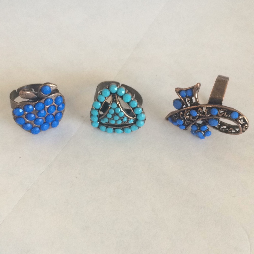 Lot of 3 adjustable rings